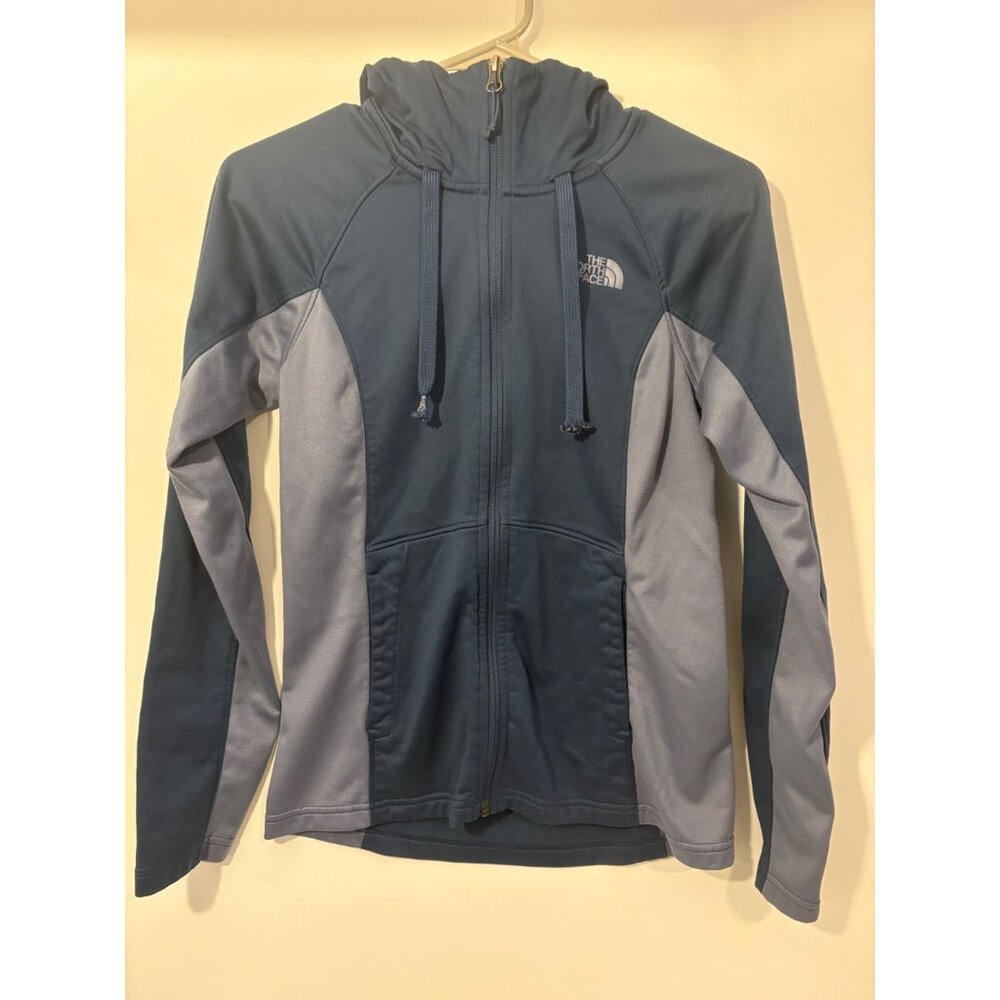 The North Face‎ Womens Size Small Blue and Gray Full-Zip Hoodie Jacket Outdoor